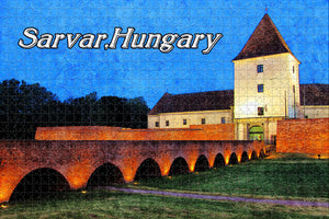 Hungary Sarvar Bridge Castle Jigsaw Puzzle Wooden 1000 Piece