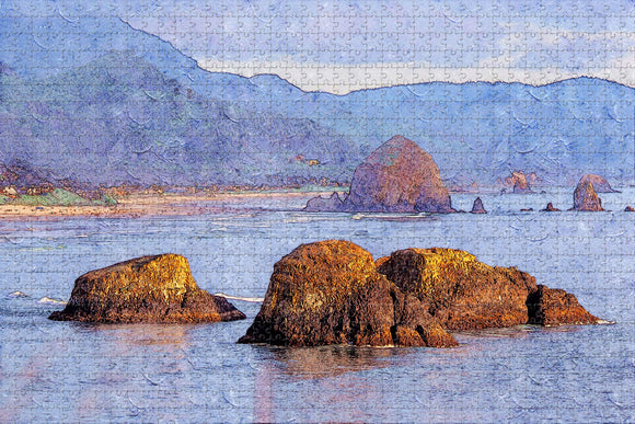 USA America Cannon Beach Saipan Jigsaw Puzzle Wooden 1000 Piece