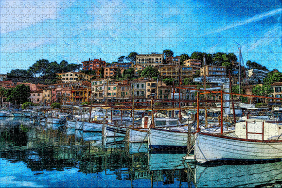 Spain Mallorca Soller Port Jigsaw Puzzle Wooden 1000 Piece