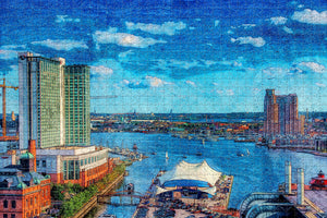 Baltimore Harbor USA Jigsaw Puzzle Wooden 1000 Piece