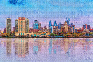 Philadelphia Skyline USA Jigsaw Puzzle Wooden 1000 Piece