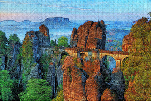 Switzerland Bastei Bridge Saxon Jigsaw Puzzle Wooden 1000 Piece