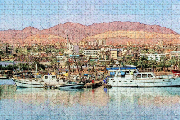 Israel Eilat Jigsaw Puzzle Wooden 1000 Piece