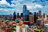 Dallas Texas Skyline USA Jigsaw Puzzle Wooden 1000 Piece