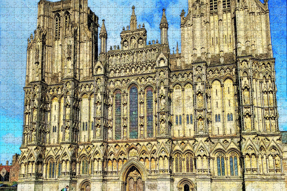 UK England Wells Cathedral Jigsaw Puzzle Wooden 1000 Piece