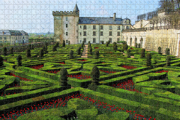 France Villandry Castle Jigsaw Puzzle Wooden 1000 Piece