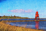 UK England South Shields Lighthouse Jigsaw Puzzle Wooden 1000 Piece