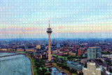 Germany Rhine Tower Dusseldorf Jigsaw Puzzle Wooden 1000 Piece