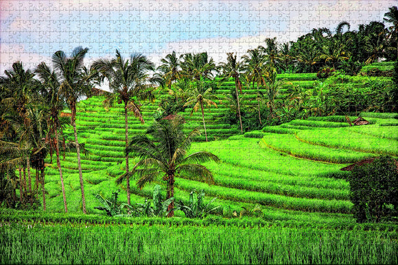 Indonesia Tegalalang Rice Terrace Ubud Bali Jigsaw Puzzle Wooden 1000 Piece