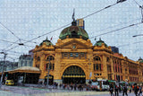 Australia City Circle Tram Flinders Street Railway Station Melbourne Jigsaw Puzzle Wooden 1000 Piece