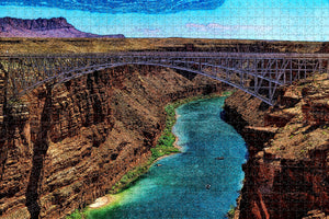 Navajo Bridge Colorado River Grand Canyon Arizona USA Jigsaw Puzzle Wooden 1000 Piece