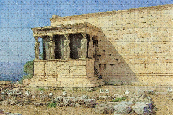 Greece Caryatids Erechtheion Athens Jigsaw Puzzle Wooden 1000 Piece