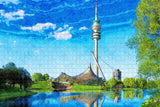 Germany Olympic Park Tower Munich Jigsaw Puzzle Wooden 1000 Piece