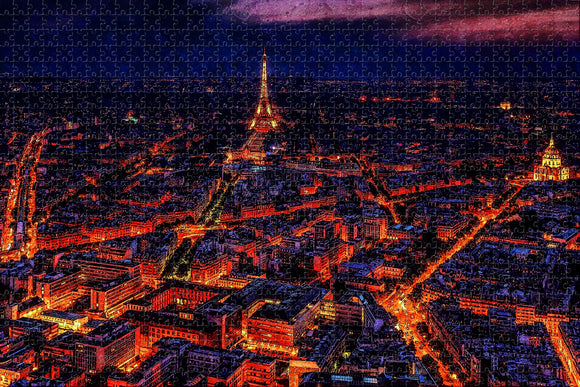 France Night Paris Jigsaw Puzzle Wooden 1000 Piece