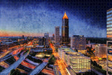 Atlanta Skyline Georgia USA Jigsaw Puzzle Wooden 1000 Piece