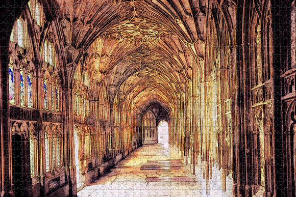 UK England Gloucester Cathedral Jigsaw Puzzle Wooden 1000 Piece