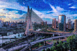 Brazil Bridge Sao Paulo Jigsaw Puzzle Wooden 1000 Piece