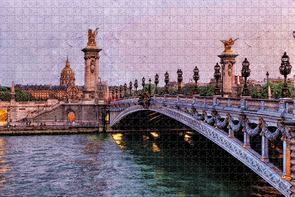 France Alexandre III Bridge Paris Jigsaw Puzzle Wooden 1000 Piece