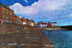 UK England Anstruther Cellardyke Harbour Jigsaw Puzzle Wooden 1000 Piece