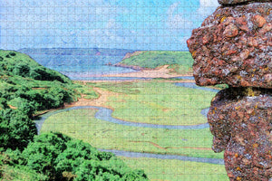 UK England Three Cliffs Bay Swansea Jigsaw Puzzle Wooden 1000 Piece