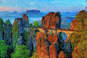 Germany Bastei Bridge Jigsaw Puzzle Wooden 1000 Piece