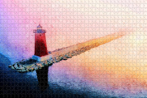 Manistique Michigan Lighthouse USA Jigsaw Puzzle Wooden 1000 Piece