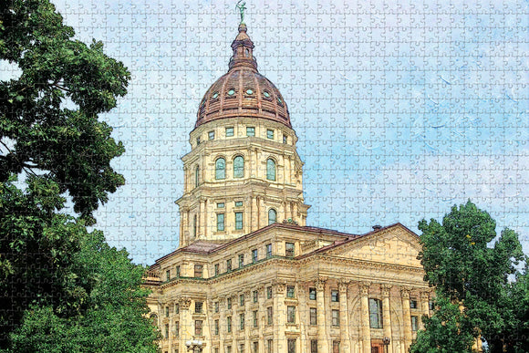 Topeka Kansas Capitol USA Jigsaw Puzzle Wooden 1000 Piece