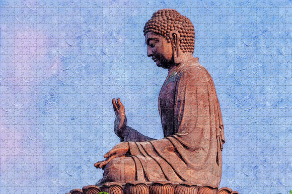 China Tian Tan Buddha Hong Kong Jigsaw Puzzle Wooden 1000 Piece