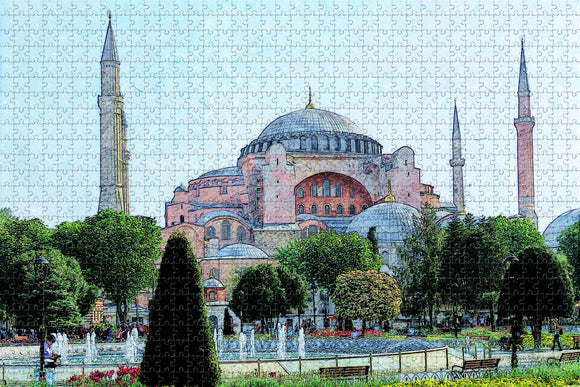 Turkey Hagia Sophia Church Istanbul Jigsaw Puzzle Wooden 1000 Piece