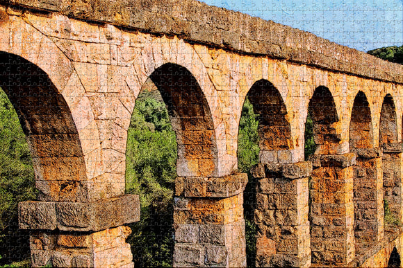 Spain Roman Aqueduct Tarragona Jigsaw Puzzle Wooden 1000 Piece