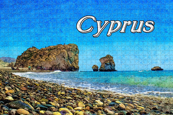 Cyprus Aphrodites Rock Art  Paphos Jigsaw Puzzle Wooden 1000 Piece