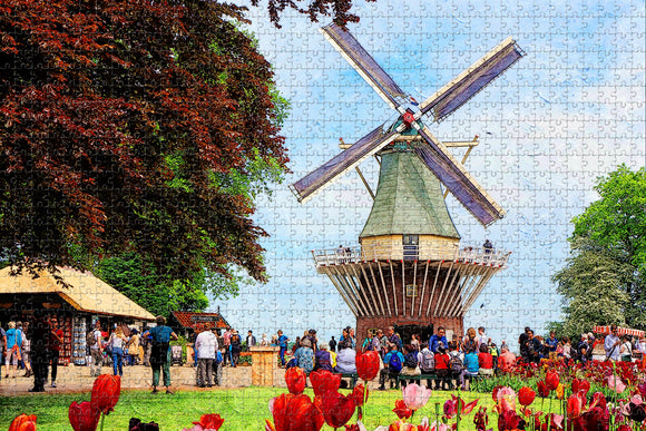 Holland Keukenhof Park Amsterdam Jigsaw Puzzle Wooden 1000 Piece