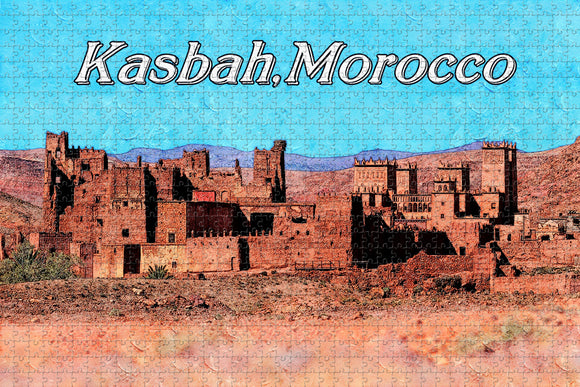 Morocco Kasbah Castle Jigsaw Puzzle Wooden 1000 Piece