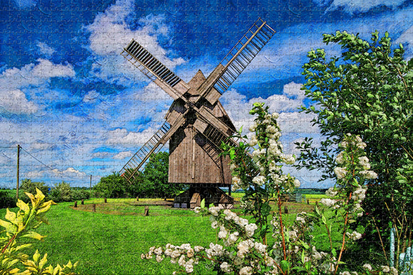 Germany Windmill Jena Thuringia Jigsaw Puzzle Wooden 1000 Piece