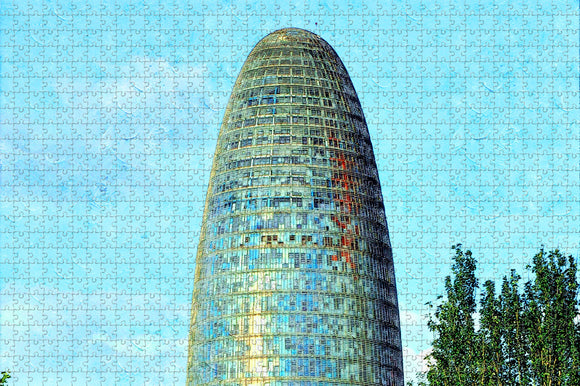 Spain Agbar Tower Barcelona Jigsaw Puzzle Wooden 1000 Piece