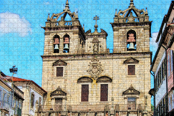 Portugal Braga Cathedral Jigsaw Puzzle Wooden 1000 Piece