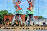 Lettland Liepaja Hafen-Puzzle aus Holz, 1000 Teile