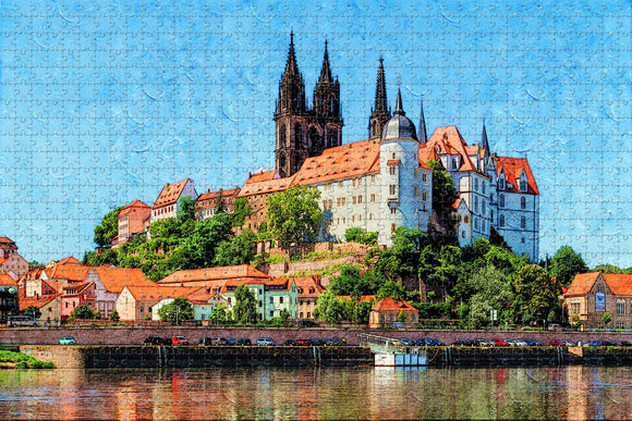 Germany Meissen Cathedral Castle Jigsaw Puzzle Wooden 1000 Piece