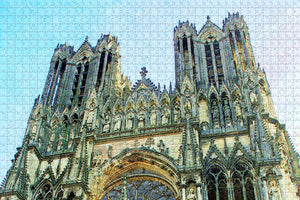 France Our Lady of Reims Cathedral Jigsaw Puzzle Wooden 1000 Piece