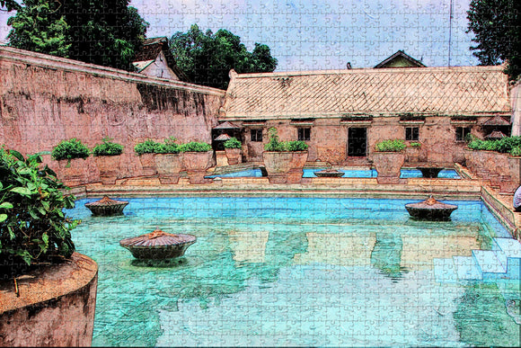 Indonesia Taman Sari Water Castle Yogyakarta Jigsaw Puzzle Wooden 1000 Piece