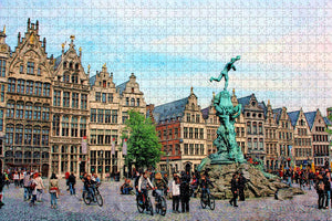 Belgium Grote Markt Antwerp Jigsaw Puzzle Wooden 1000 Piece