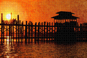 U-Bein Bridge Mandalay Myanmar Jigsaw Puzzle Wooden 1000 Piece