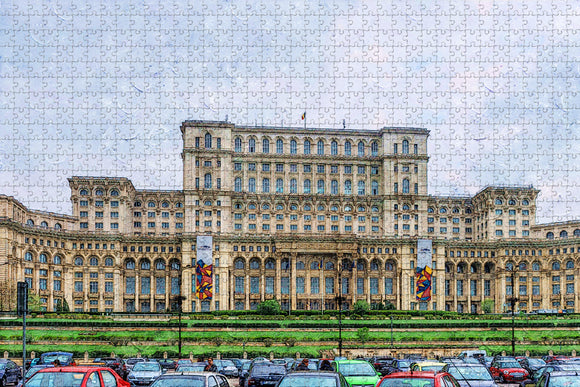 Palace of Parliament Bucharest Romania Jigsaw Puzzle Wooden 1000 Piece