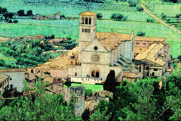 Italy Assisi San Francesco Basilica Jigsaw Puzzle Wooden 1000 Piece