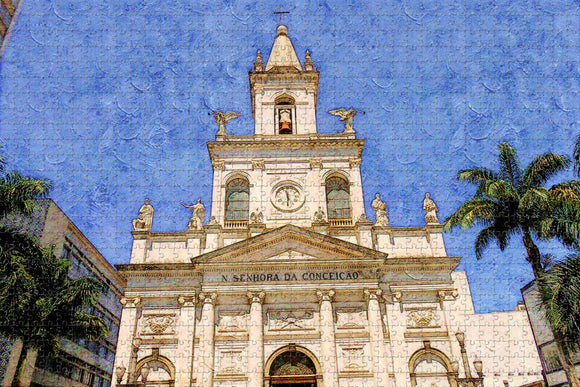 Brazil Cathedral Campinas Jigsaw Puzzle Wooden 1000 Piece