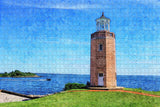 Groton Avery Point Light Connecticut USA Jigsaw Puzzle Wooden 1000 Piece