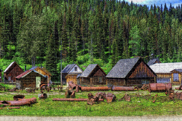 Canada Barkerville Gold Mine Town Jigsaw Puzzle Wooden 1000 Piece