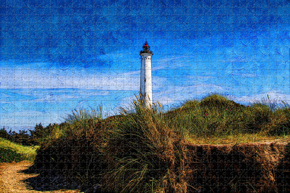 Denmark Lyngvig Lighthouse Jigsaw Puzzle Wooden 1000 Piece