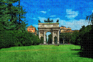 Arch of Peace Milan Italy Jigsaw Puzzle Wooden 1000 Piece