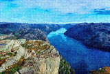 Norway Lysefjord Bergen Jigsaw Puzzle Wooden 1000 Piece